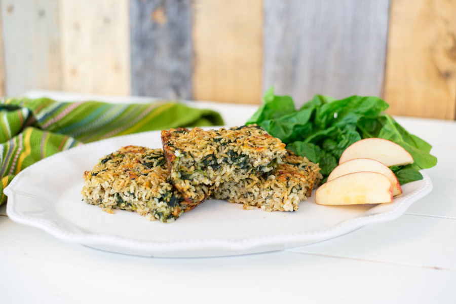 Spinach squares