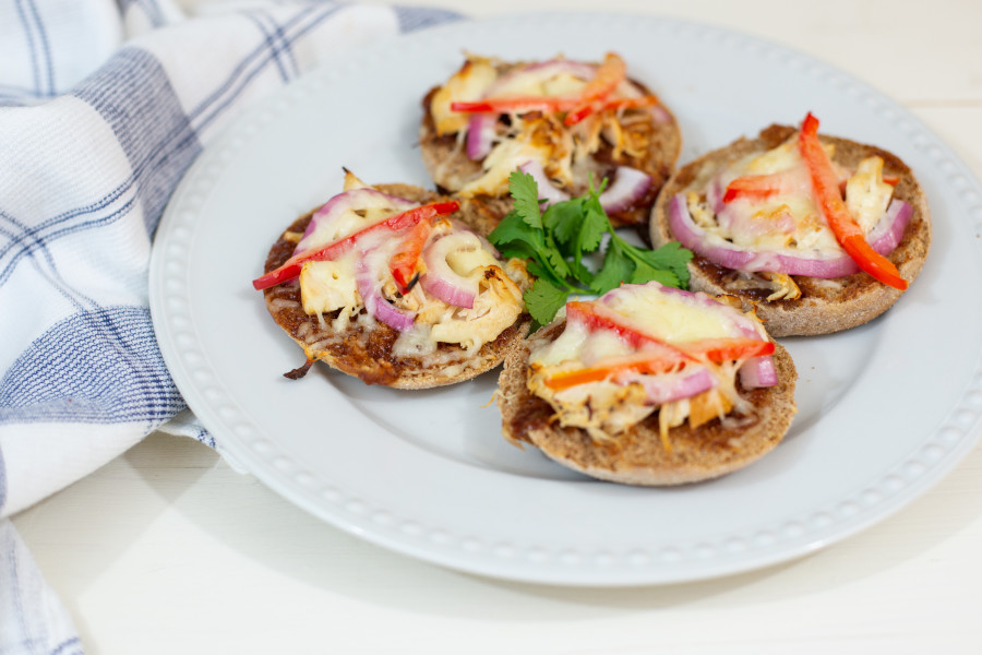BBQ Chicken pizzas