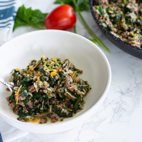 Beef and rice flourentine