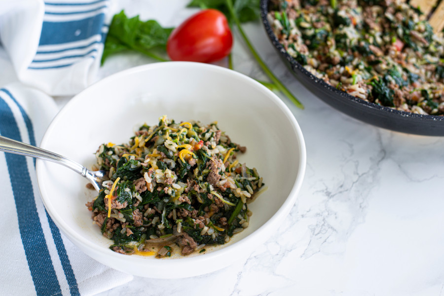 Beef and rice flourentine
