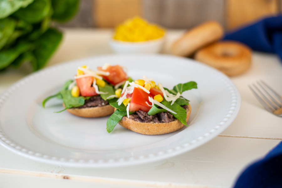 Black bean bagels