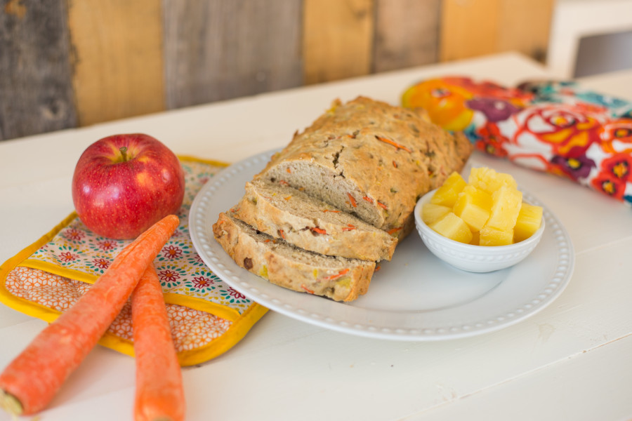 Carrot pineapple bread