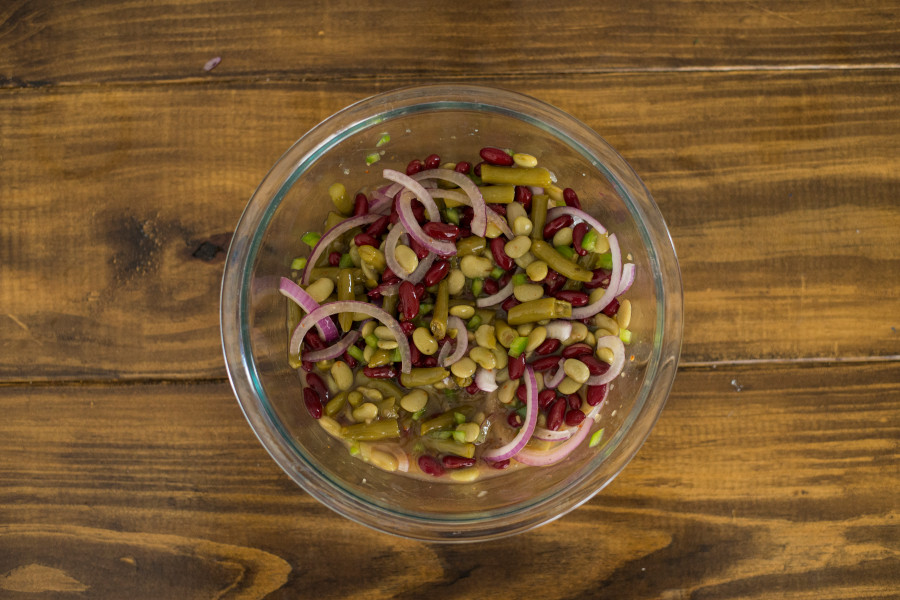 Marinated three bean salad