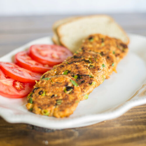 Crispy salmon patties