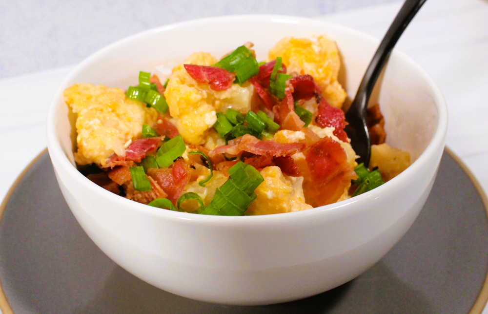 Cheesy Slow Cooker Cauliflower